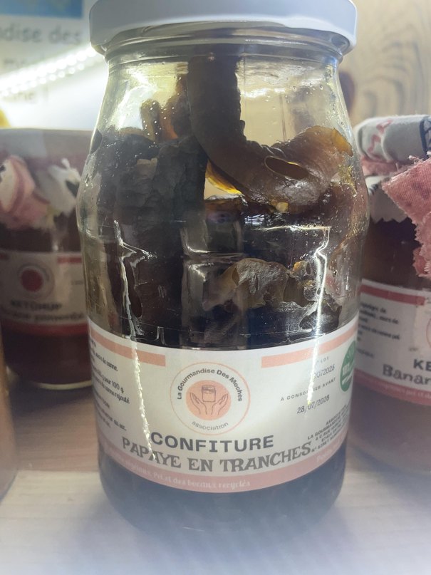 Sliced papaya jam
